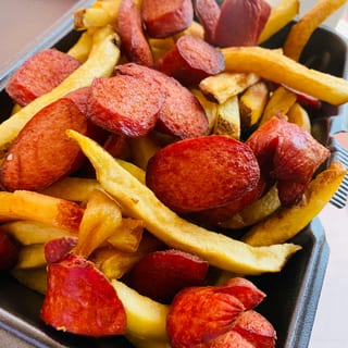 Traditional Salchipapas