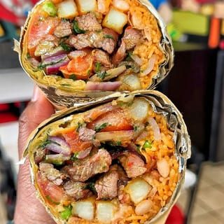 Lomo "Arrachera" Saltado Burrito