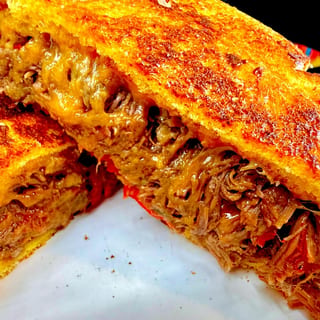 Grilled Cheese Birria Sandwich + Consome Combo