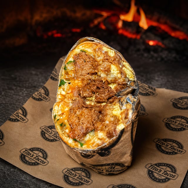 Ultimate Birria Breakfast Burrito.